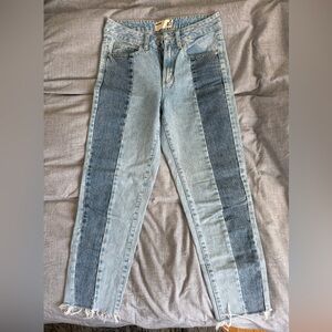 Garage Two-Tone Jeans - Light and Dark Blue